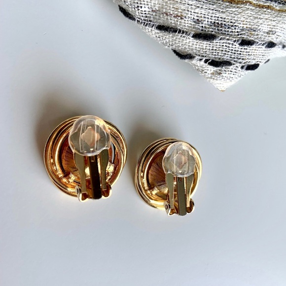 🛍️🛍️ Vintage black crystal clip earrings - Picture 4 of 6